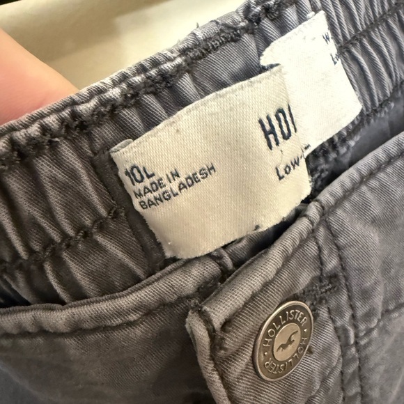 Hollister Low Baggy Cargo Pants 10L Long Gray EUC - Picture 5 of 11